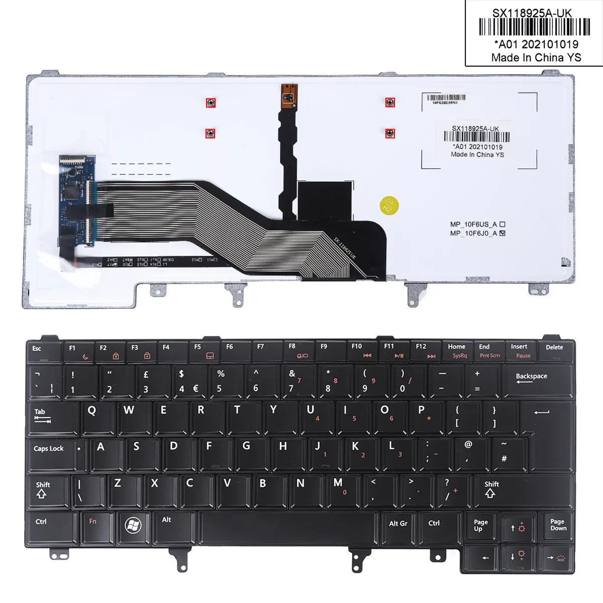 Picture of DELL Latitude E6420 E5420 E6220 E6320 E6430 BLACK (Without Point stick,Win8,Backlit)